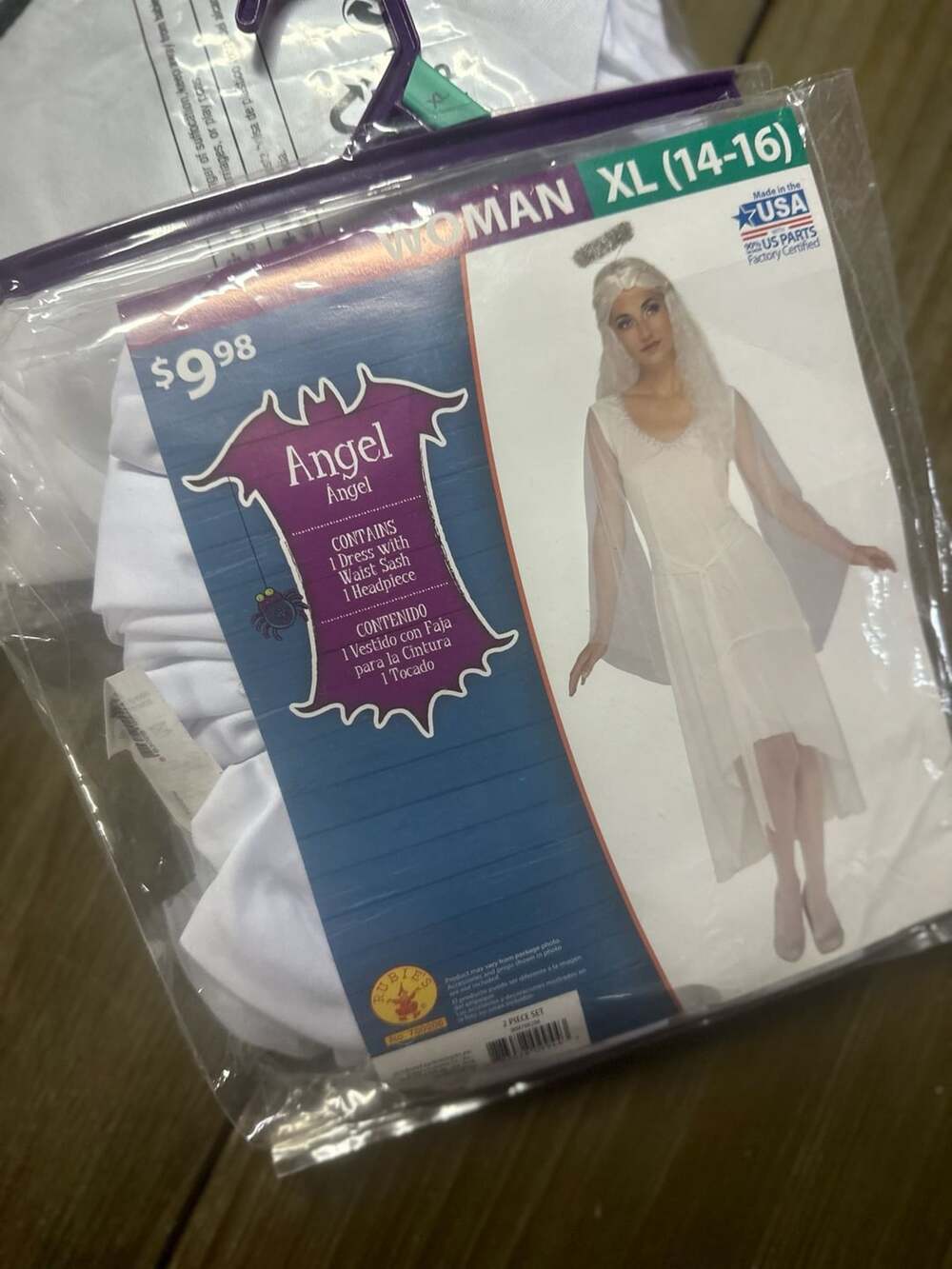 Rubies Angel Costume 🪽XL (14-16) White Dress + Headpiece